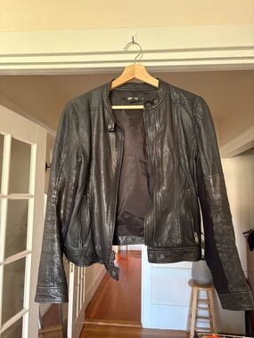 DKNY leather biker jacket